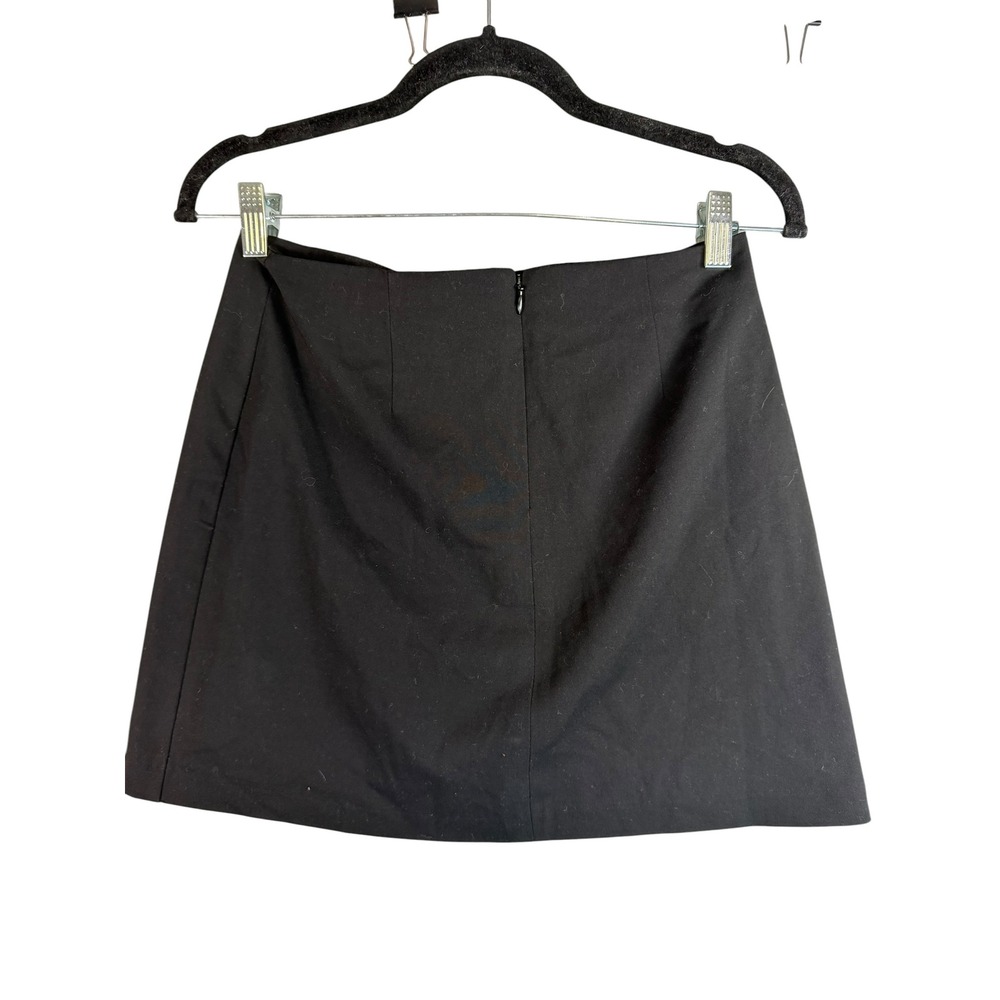 Aritzia Sunday Best Black A-Line Mini‎ Skirt with Side Slit Size 4 Aritzia